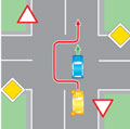 Обгон на нерегулируемом перекрестке при движении по дороге, не являющейся главной